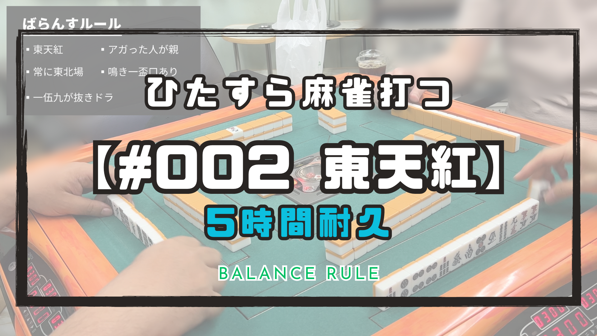 【#002】ひたすら三人麻雀の東天紅を打つ※『ばらんすルール』セット